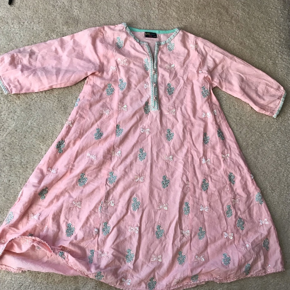 Girls pink kameez kurta (Limelight)